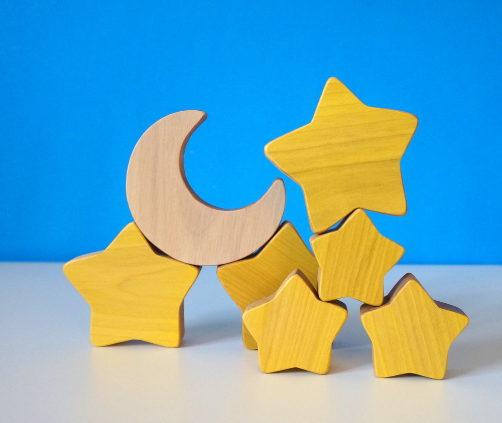 Eco-friendly moon and star blocks