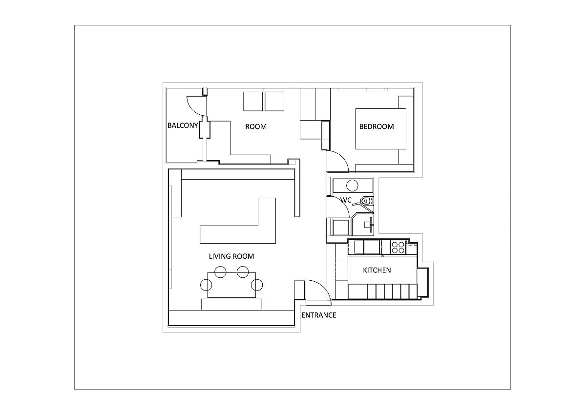 Floor plan of Levent Apartment in Istanbul