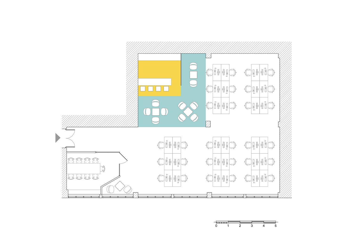 Floor plan of innovative office space in Armenia