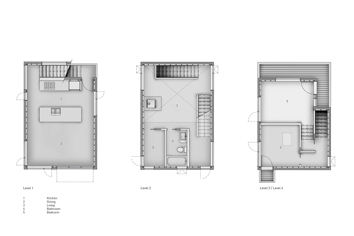 Floor plan of the Pole House by DIN Projects