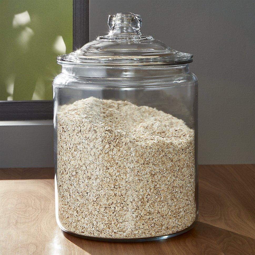 Heritage Hill glass jar from Crate & Barrel