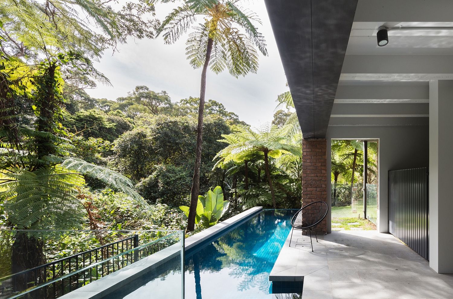 Lap pool around the remodeled and revamped 1970s Aussie home