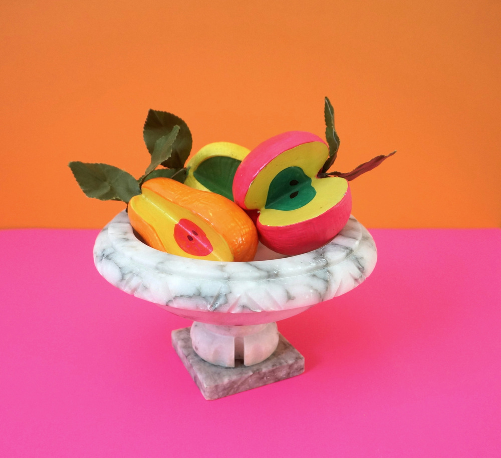 Marble compote with fruit