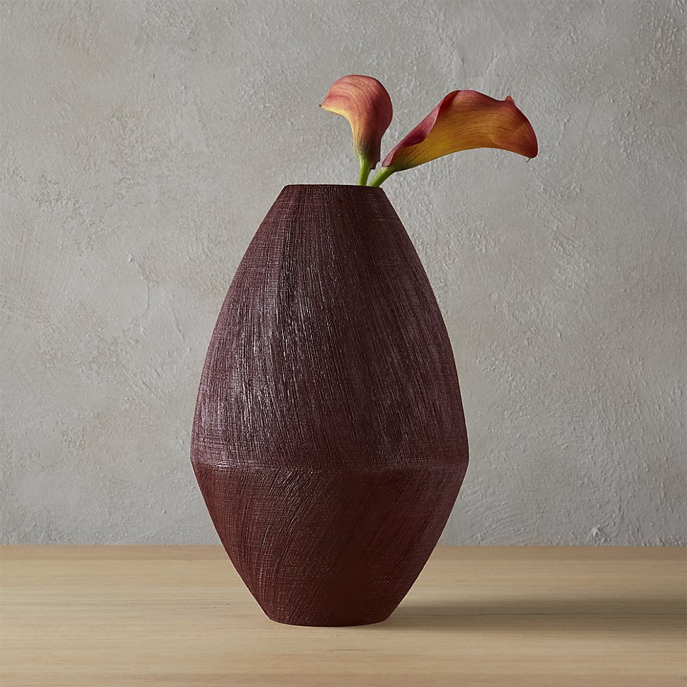 Red modern vase from CB2