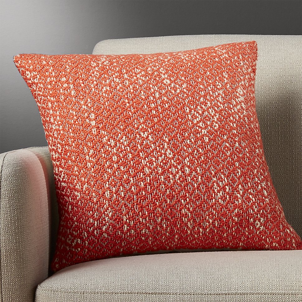 Red-orange pillow from CB2