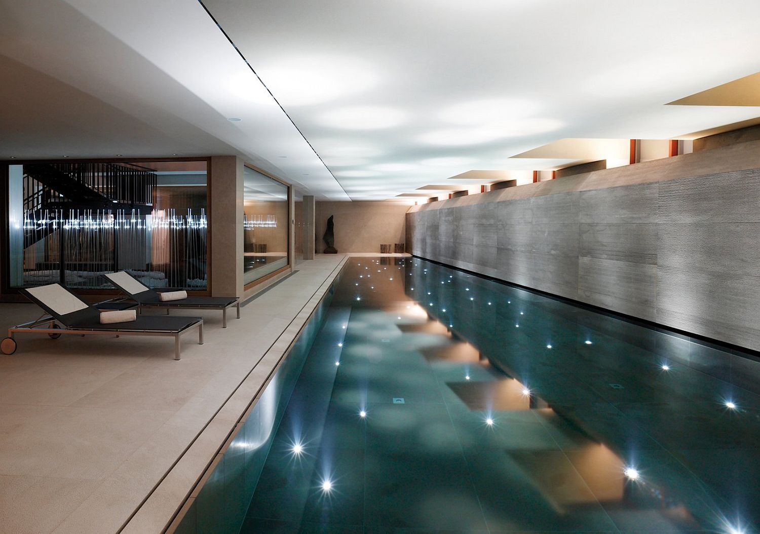 Refreshing spa area and indoor pool at Hotel Aurelio Lech