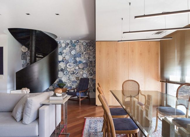 Spiral Staircase and Fun Accent Wall Steal the Show at Collector’s