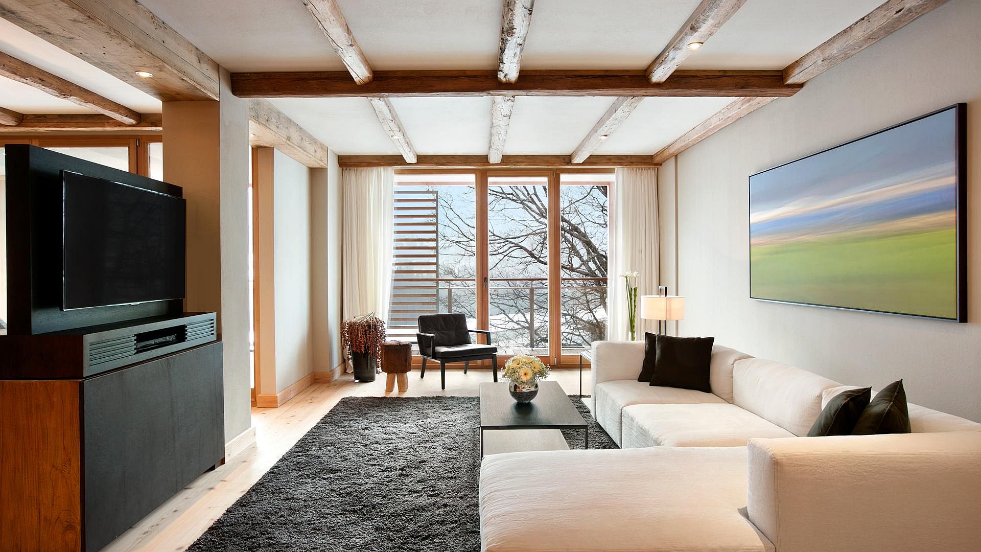 Suite living room at Kempinski Hotel Das Tirol