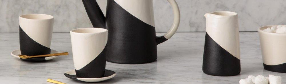 The color-blocked style of Shift Porcelain