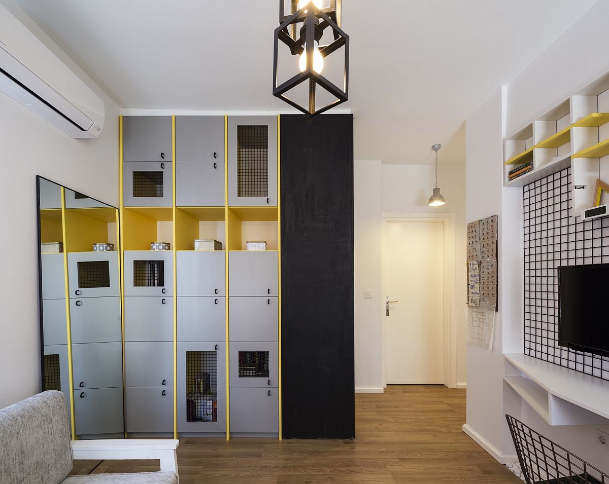 Yellow-black-and-gray-home-office-design