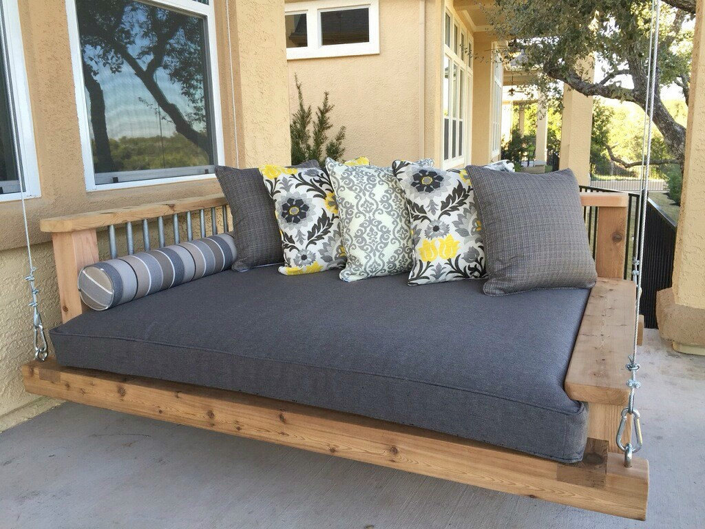 swinging patio couch