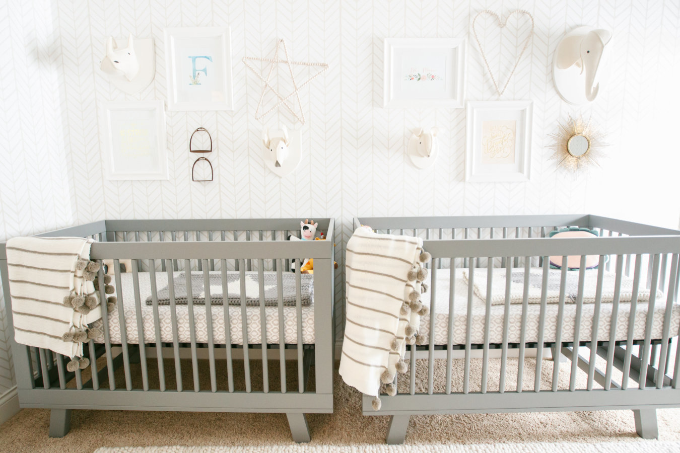 A bright and neutral toned nursery