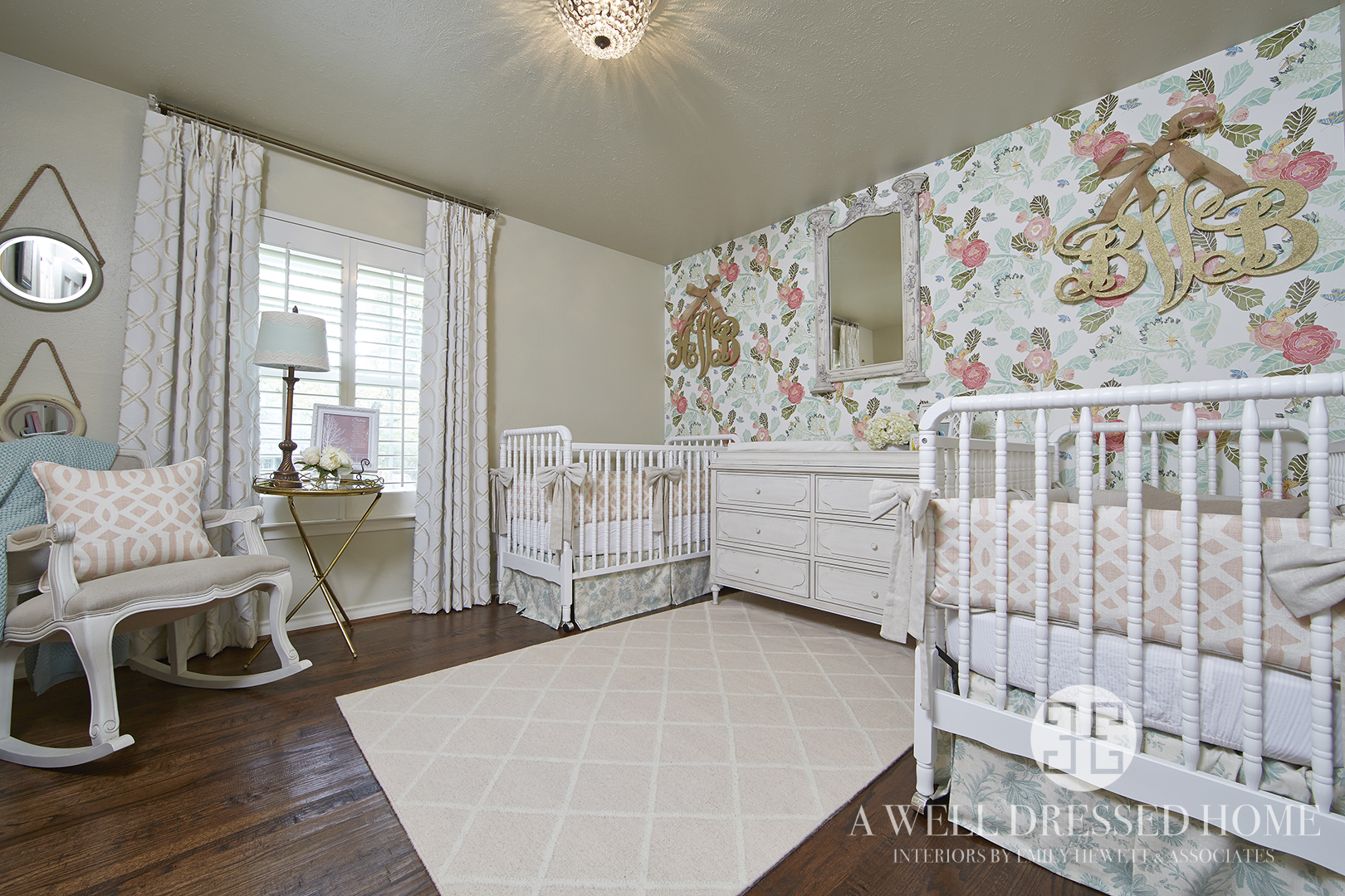 A perfect vintage styled twin nursery