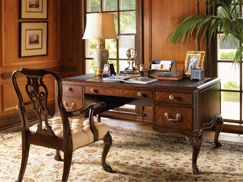 Antique-home-office-with-an-incredible-vintage-desk-