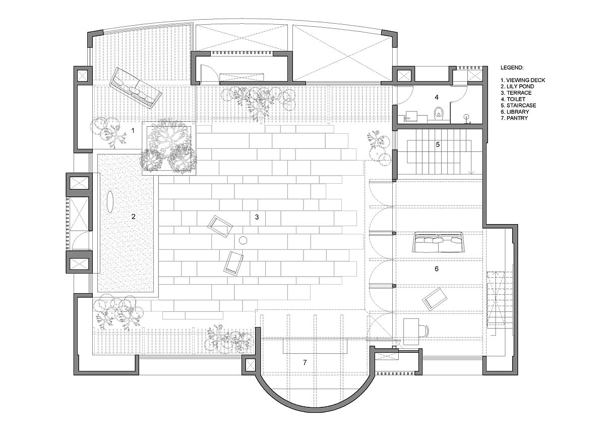 Floor plan of Veranda on a Roof in Pune, India