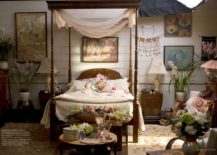 Four-poster-bed-styled-with-a-white-canopy-and-corresponding-bed-sheets-217x155