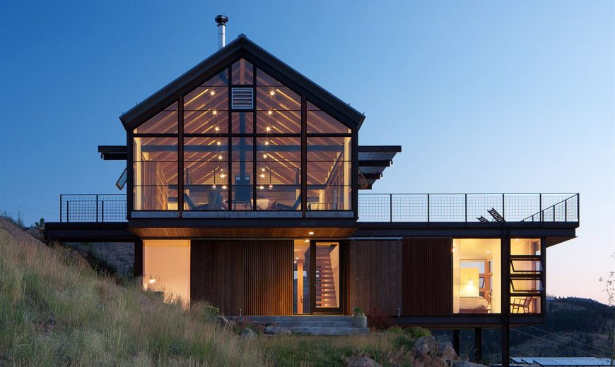 Sunshine Canyon House: Rustic Elegance Wrapped in Gabled, Eco-Friendly Form