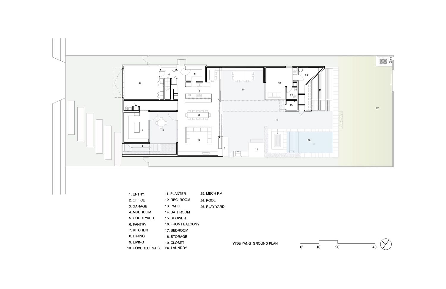 Ground-level-floor-plan-of-the-Yin-Yang-Residence-in-California