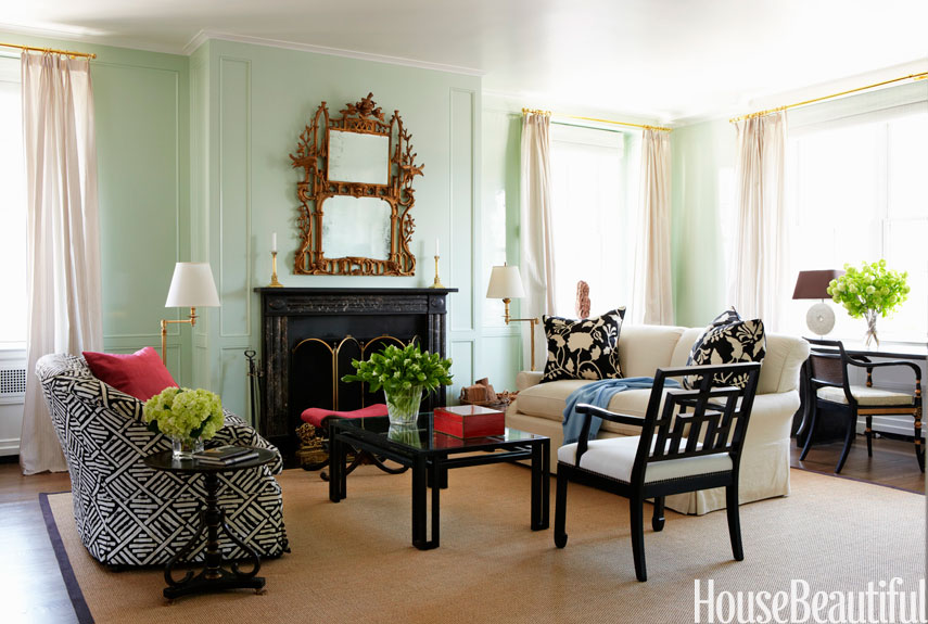 Mint living room can still look luxurious