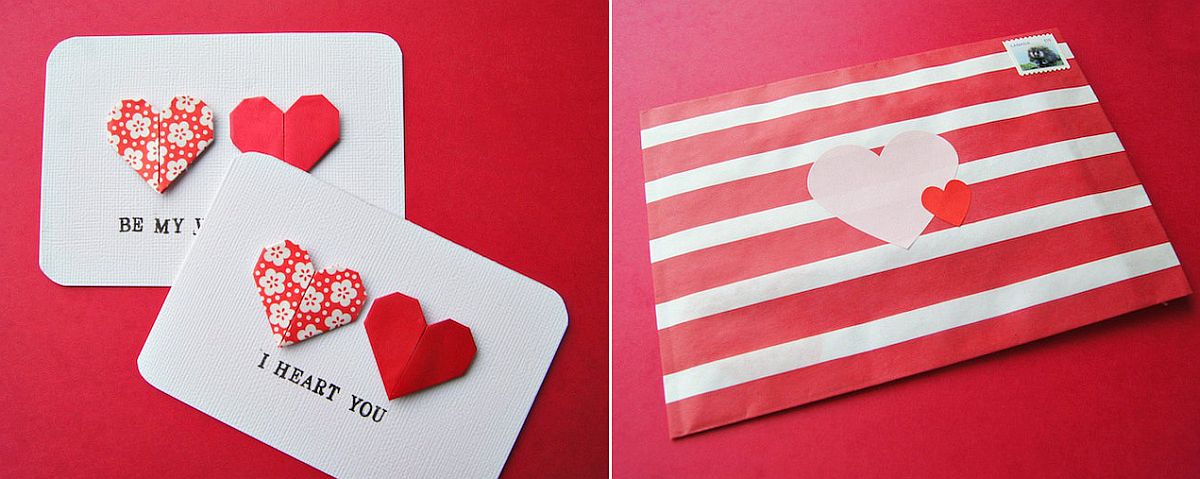 Origami heart cards DIY Project