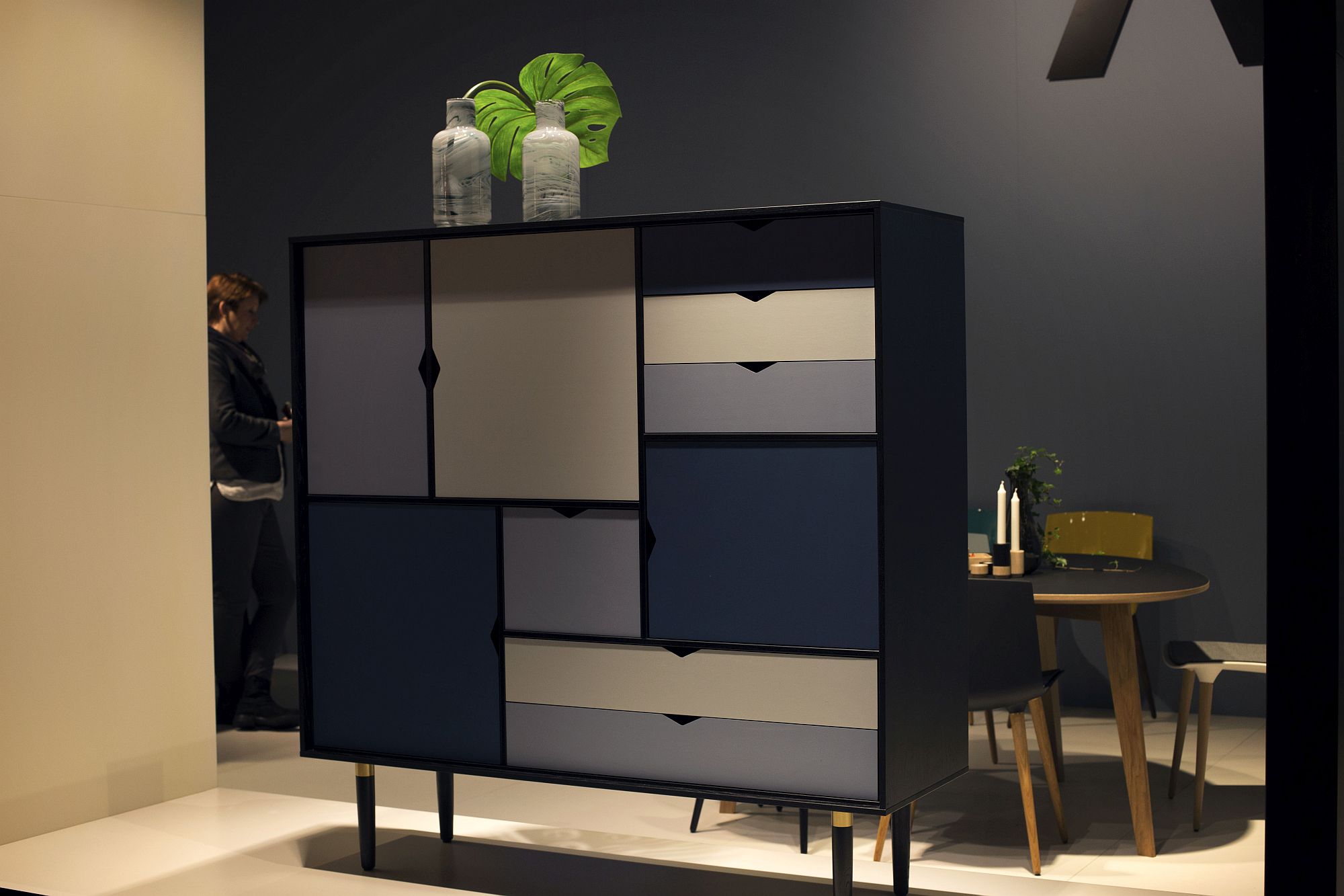 Oversized sideboard is perfect for double-height interiors