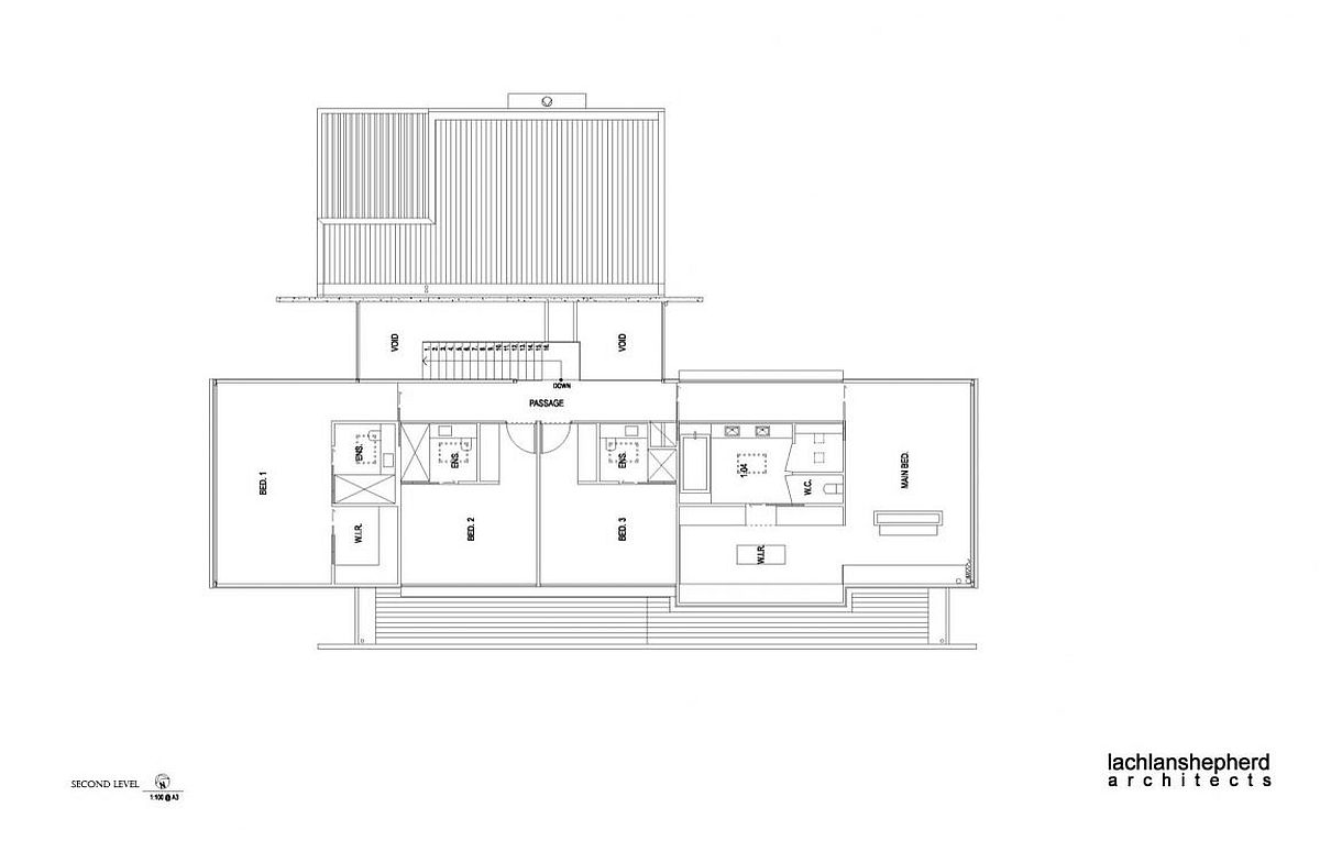 Top level floor plan of the Lahinch House