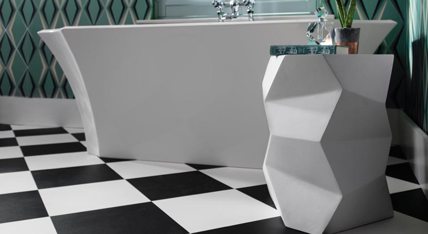 checkered flooring vinyl bathroom bathrooms floor checkerboard tiles modern floors victorian scale classic chequered grandiose pieces luxurious flair balance don