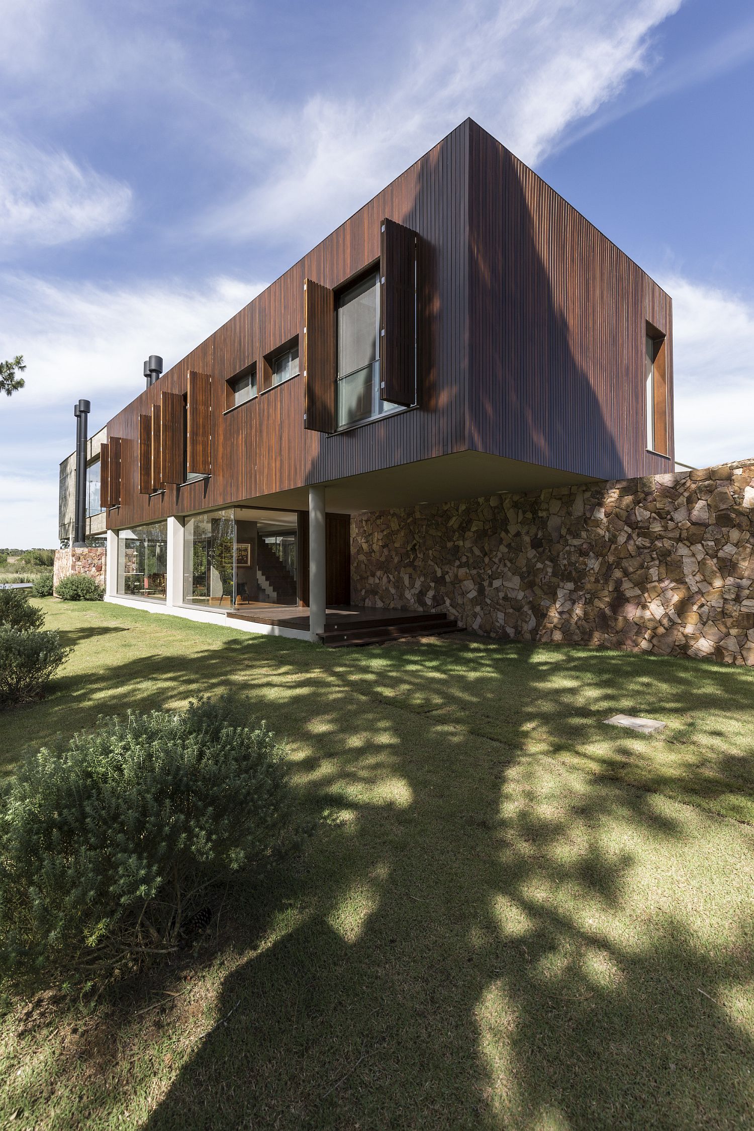 Cantilevered Brazilian Home Captivates with River Views