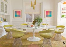 Dashing-dining-room-with-stylish-dining-table-and-Platner-chairs-217x155