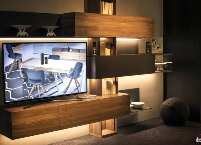 modern floating living room cabinets