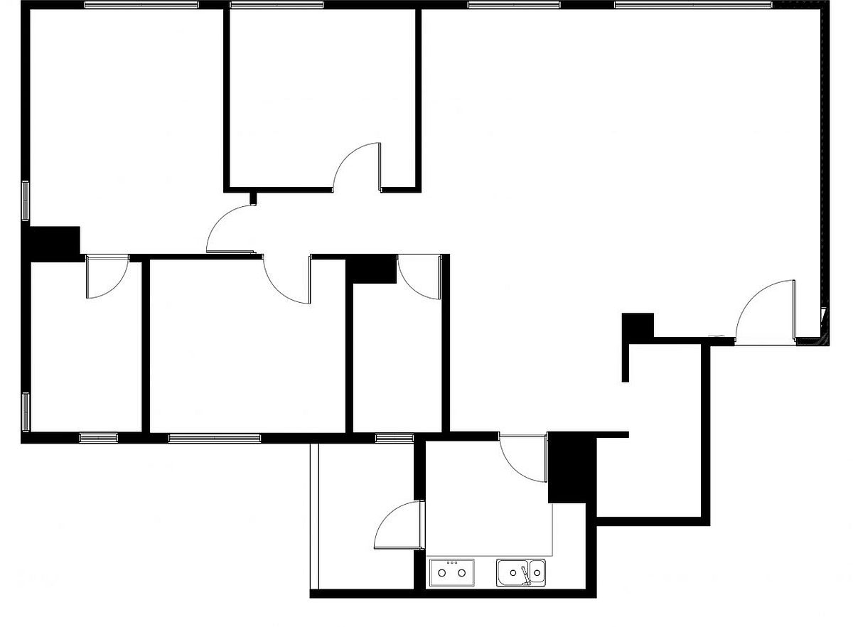 Floor plan of the Taiwan apartment before renovation