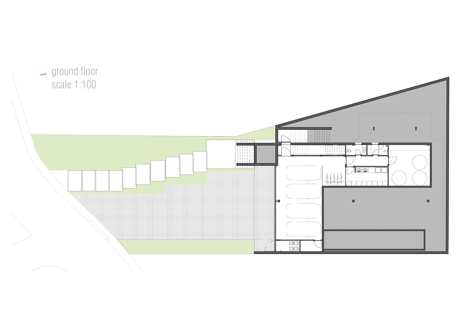 Garage level floor plan of Bravos House