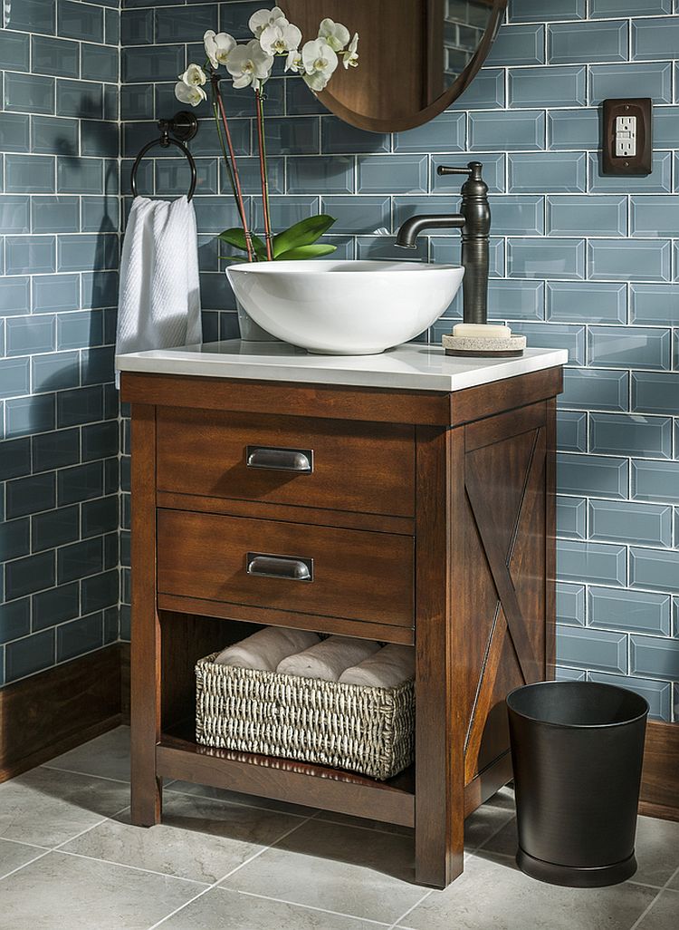 Gorgeous standalone vessel sink in white