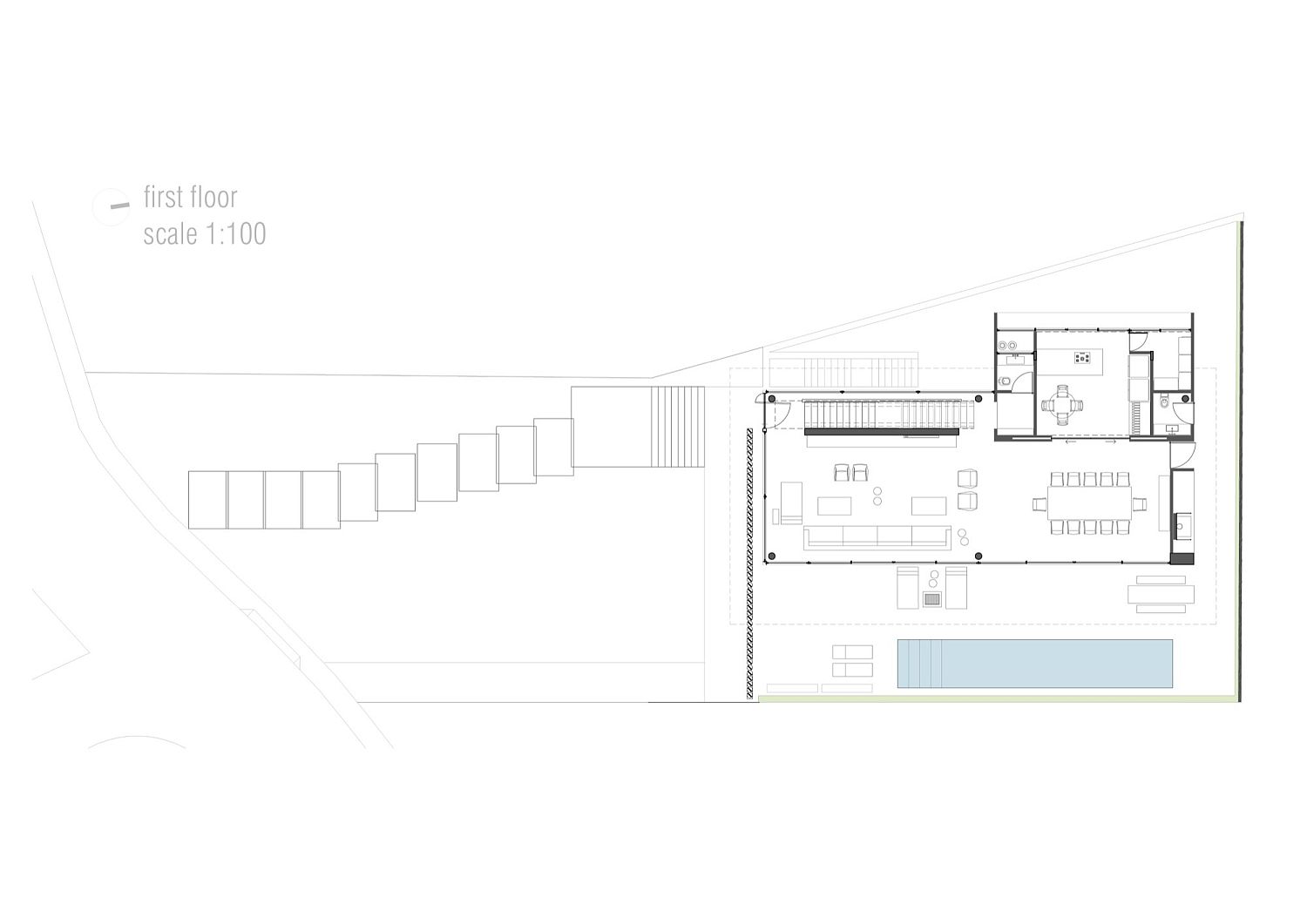 Ground level floor plan of Bravos House in Santa Catarina, Brazil