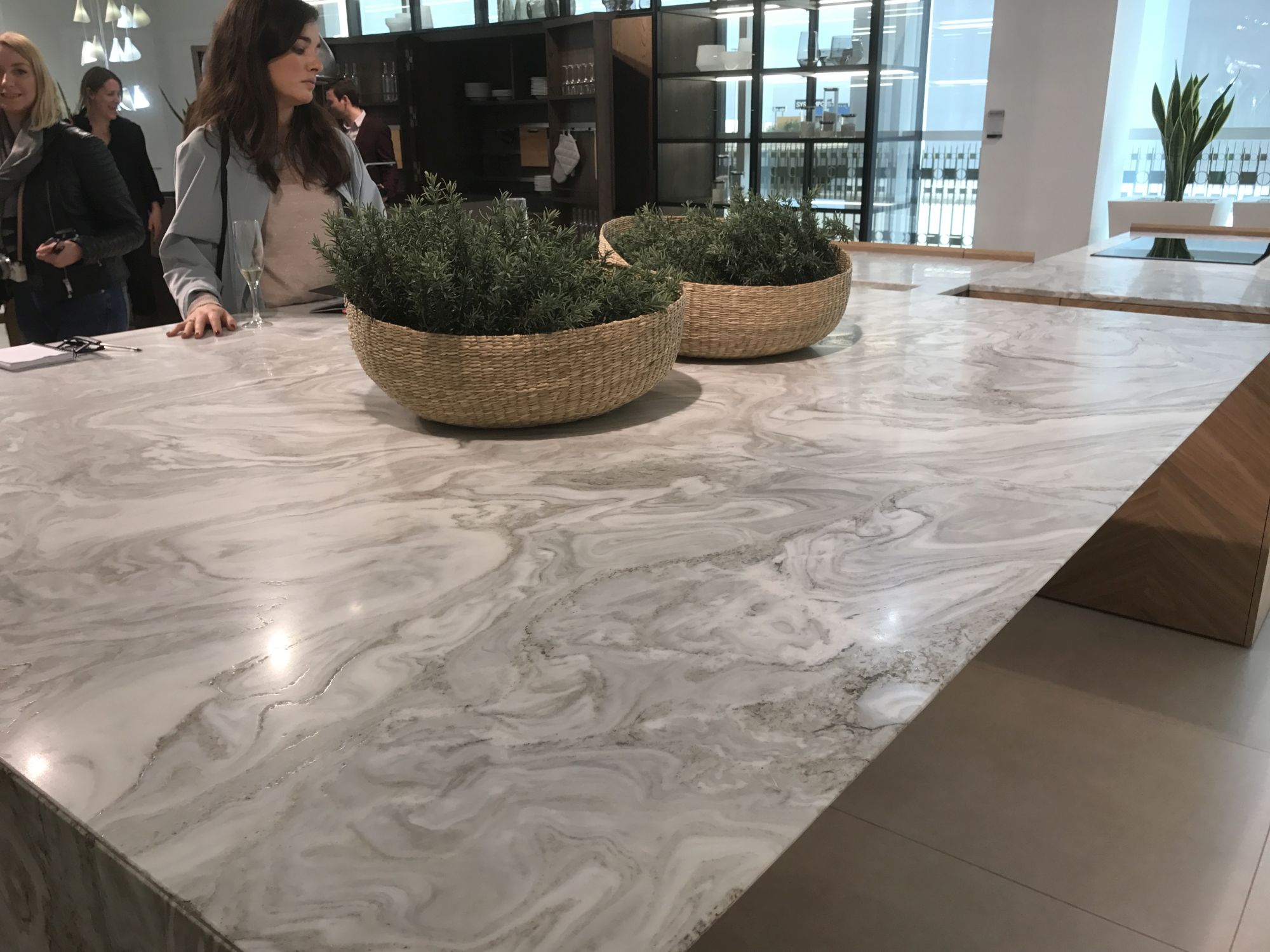 Large marble inspired kitchen island that exude luxury - GamaDecor