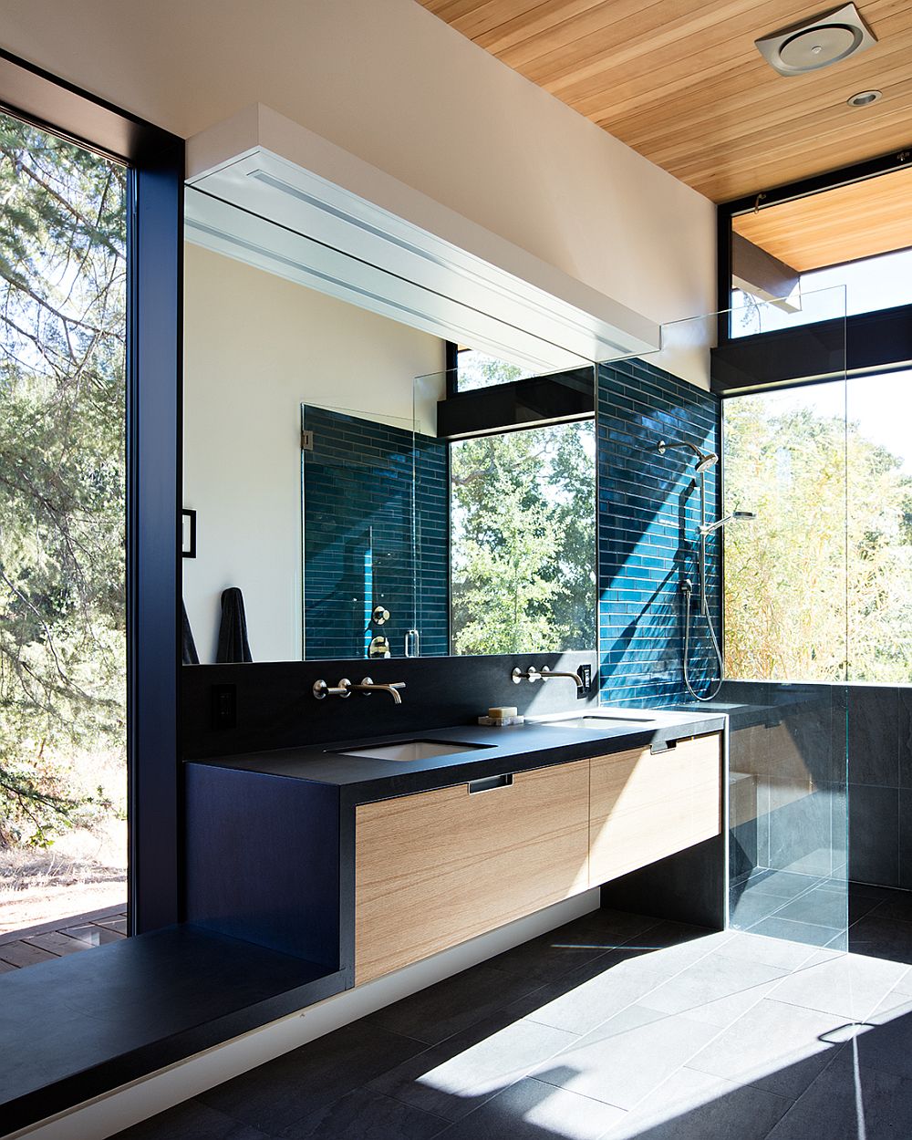 Master bathroom at the Sacramento Modern Residence