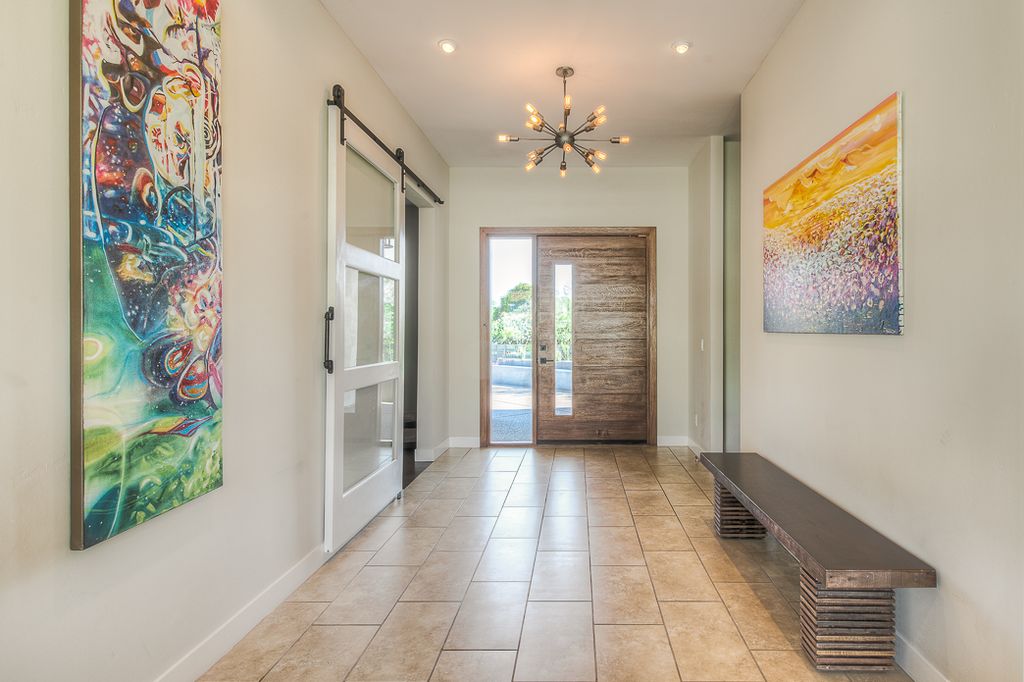 minimalist apartment entryway