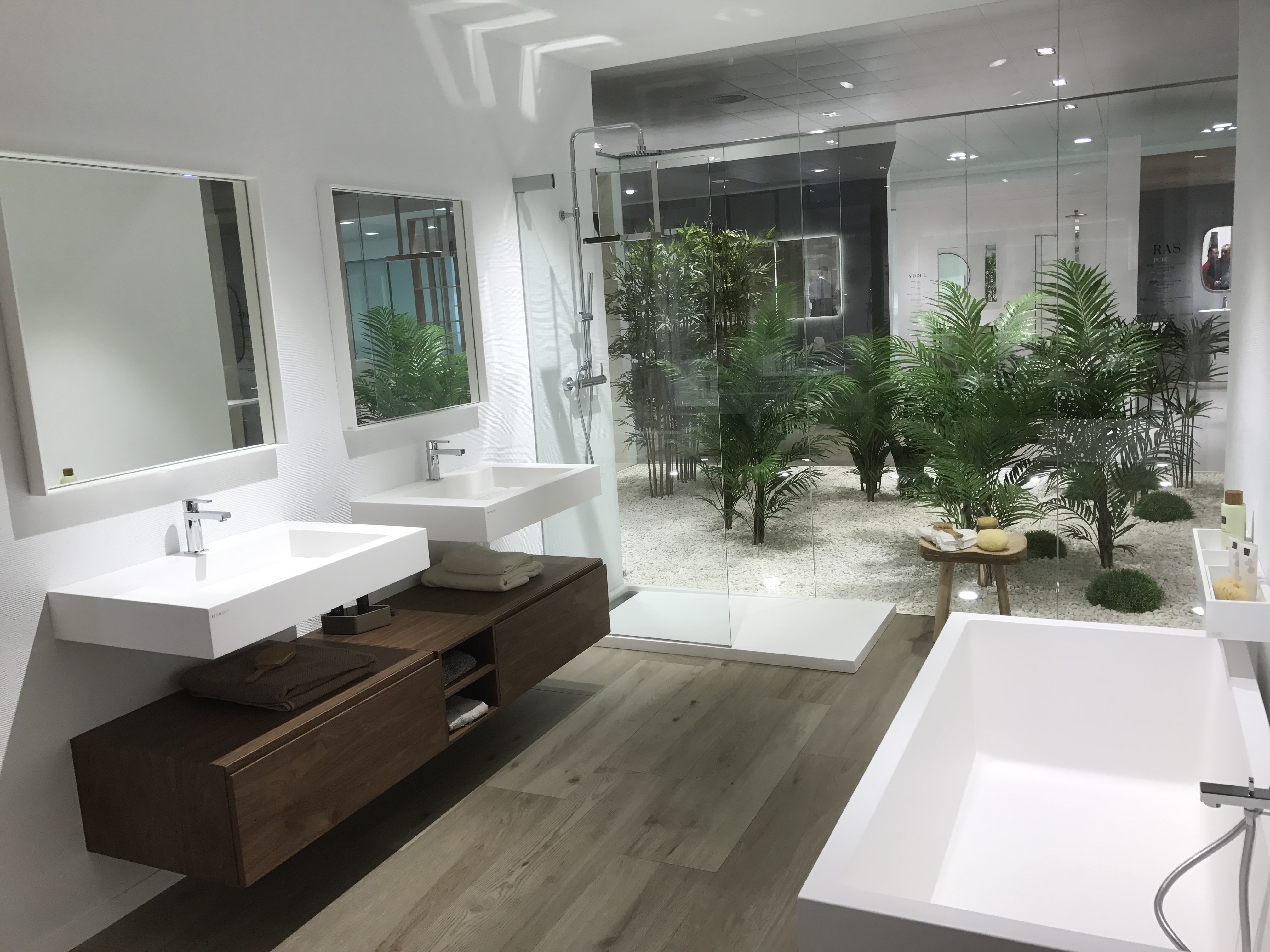 Modern angular bathroom furniture