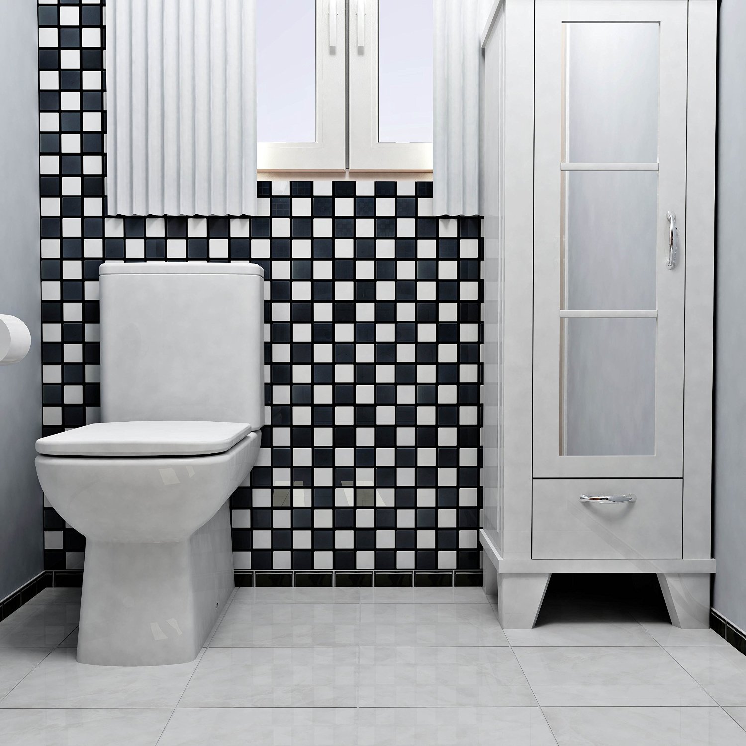 30 Vintage And Grandiose Checkered Bathrooms