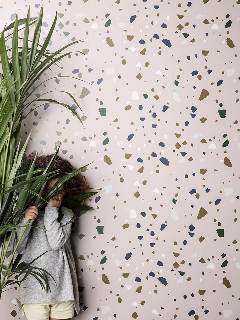 Terrazzo wallpaper from ferm LIVING