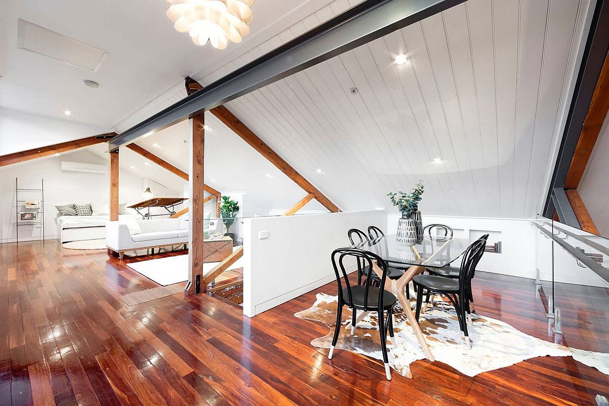 Upper level of the Tannery penthouse in Melbourne