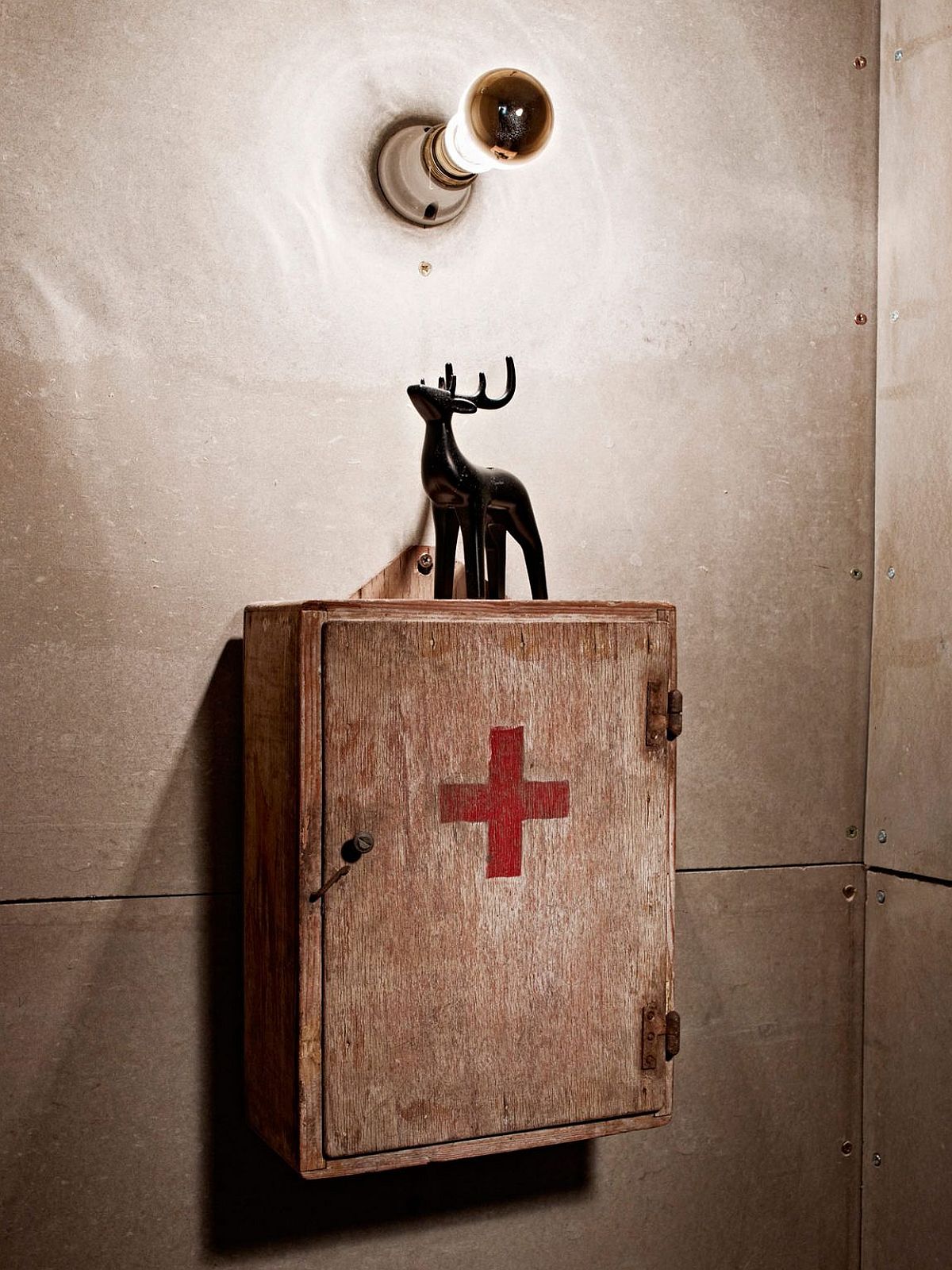 Vintage medicine cabinet for the industrial modern bathroom