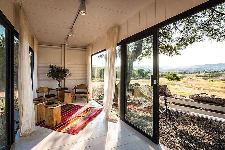 Waiting area and lounge of the shipping container sales office