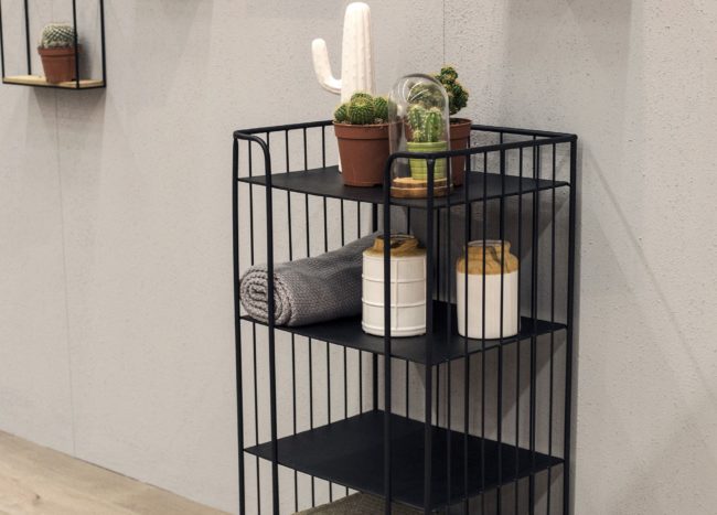 55 Wall Mounted Open Shelves Offering Space Savvy Modularity Decoist   Wiry Wall Mounted Shelves Are Great Decorative Pieces All On Their Own 650x467 