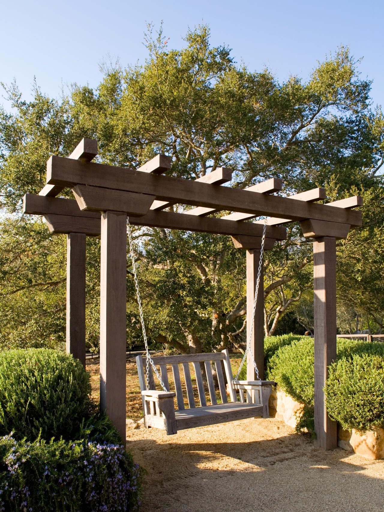 A big garden swing installation is a magnificent piece