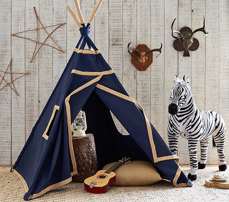 A perfect teepee for the boys' room in blue - Indigo Mini Teepee