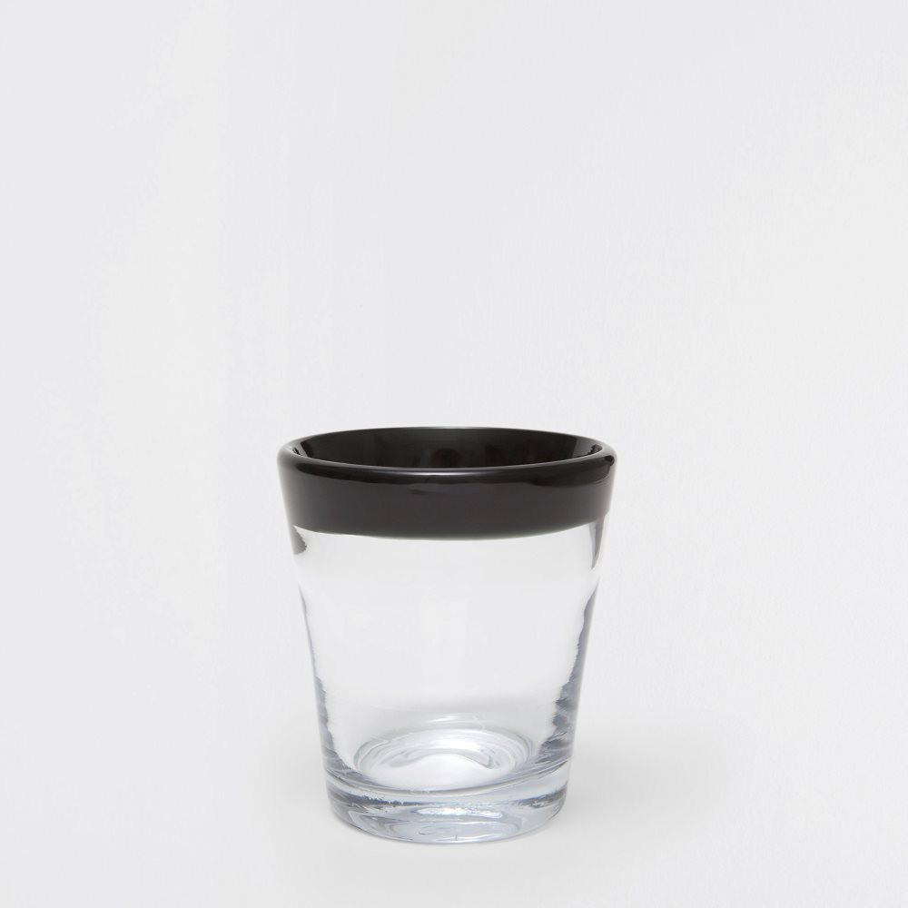 Black-rimmed glass tumbler from Zara Home