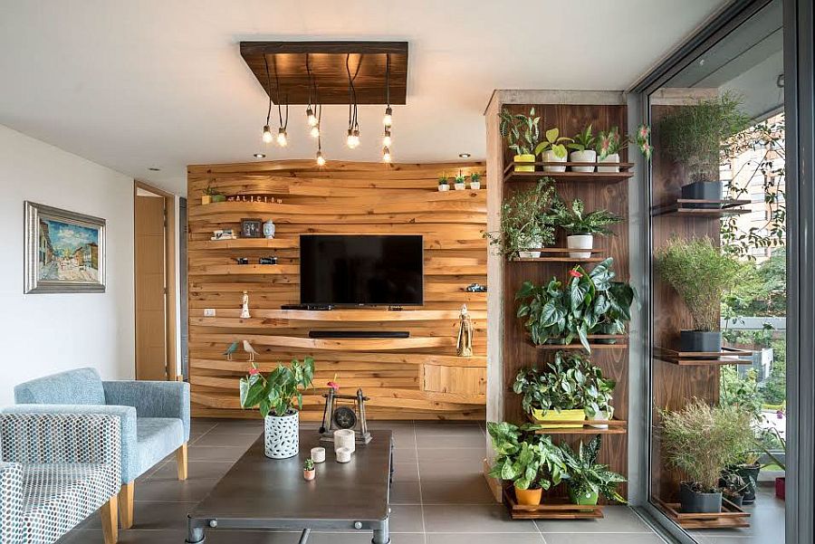 10 Unique Living Room Wood Accent Walls, Wooden Walls In Living Room