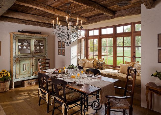 rustic french farmhouse dining room