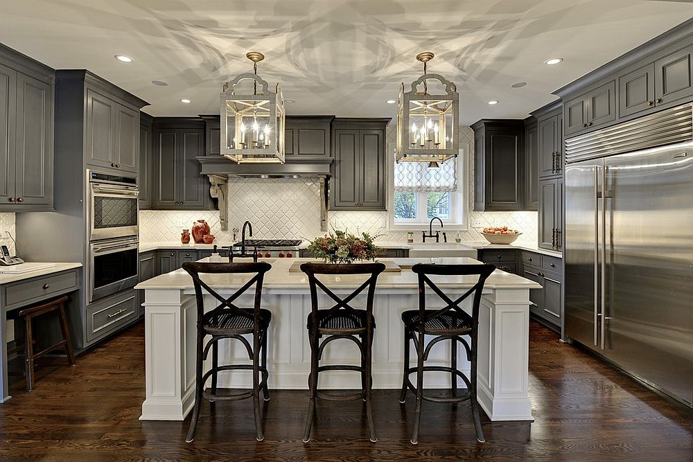Exquisite use of gray in the traditional kitchen [Design: Revision LLC]